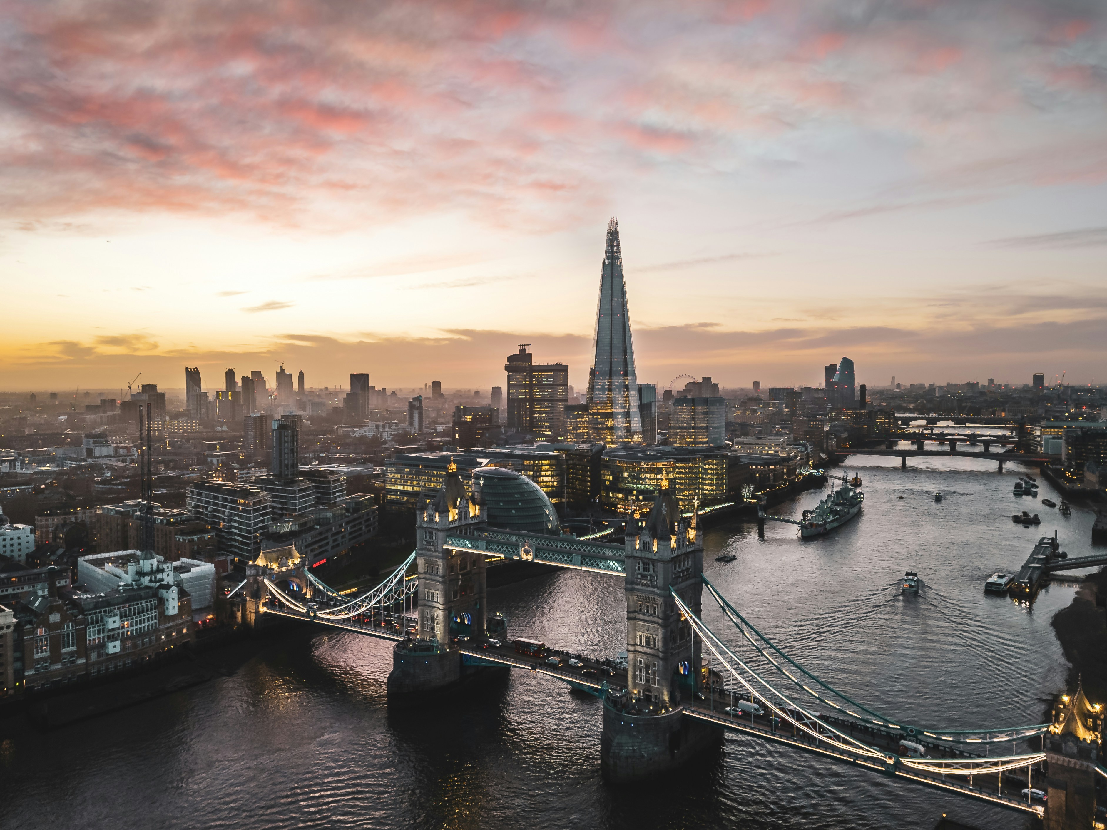 London Tower Bridge at sunset